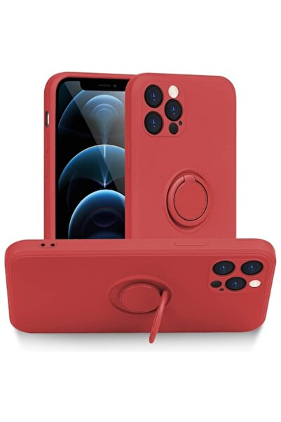 Danex Liquid Silicone Ring Protective Case for Apple iPhone 12 Pro Max — Red