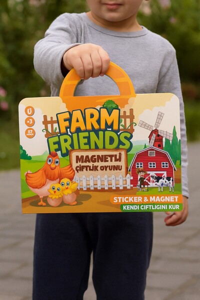 TOYFEST Magnetic Farm Game 87 Pieces Sticker Magnetic Animals Vegetables Children's Educational Set