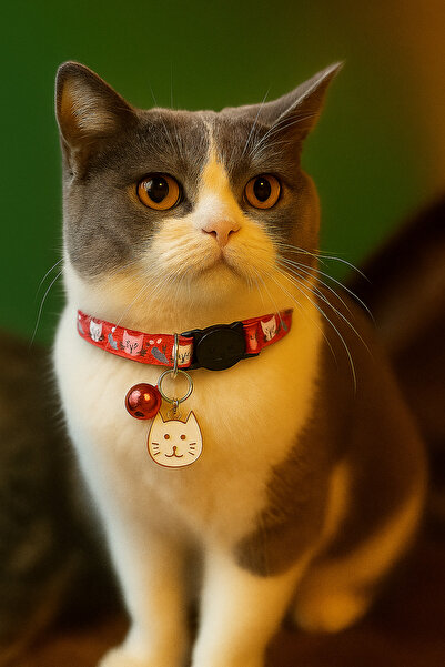 PAWNEST طوق قطط مزخرف بنمط القطط - مع مشبك أمان، وجرس، قابل للتعديل، 4 خيارات...