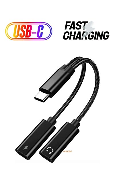 JAJEEK USB-C to Dual USB-C Female Audio & Charging Adapter - 2-in-1 for Samsu...