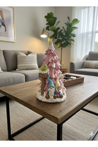İki Cadı Tasarım Muhteşem Detaylı Yılbaşı Çam Ağacı Polyester Obje, 44 x 23 cm