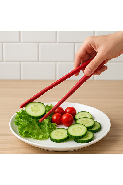 homvira 1 Piece Silicone Long Tongs – Heat Resistant Non-Slip Tongs | Practical Cooking Helper with Color Options 🍳 🔥