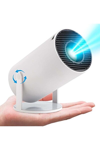 JAJEEK Mini Projector Portable 4K/200 with 2.4/5G WiFi & Bluetooth (White)