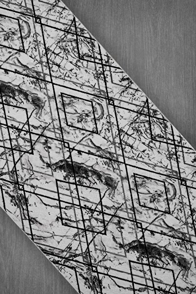 Dinarsu Kaymaz Jel Taban Geometrik Halı Yolluk