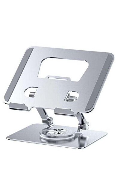 JAJEEK حامل كمبيوتر لوحي مصنوع من سبيكة معدنية، قابل للدوران بزاوية 360 درجة، بتصميم مريح قابل للطي