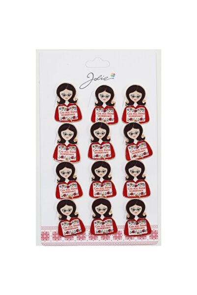 Danex Set de 12 broșe de primăvară (mărțișoare) cu mesajul „Cel mai bun profesor”