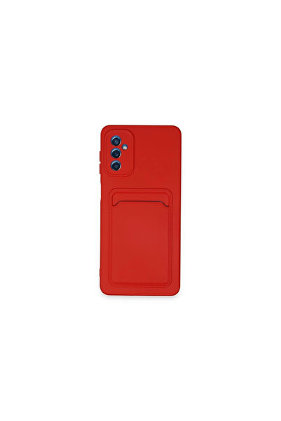 eco port حافظة متوافقة مع هاتف Galaxy A14 4g من السيليكون مع حامل بطاقات كيلفن - أحمر