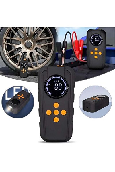 JAJEEK جهاز تشغيل بطارية السيارة المحمول بقوة 12 فولت مع ضوء LED