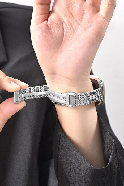 Nezih Case Compatible Mesh Band for Apple Watch Series 2/3/4/5/6/7/8/9/Se 38mm 40mm 41mm and Series 10/11 42mm