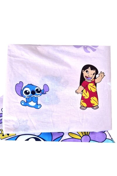 Mcf Lenjerie pat, 3 piese MCF, stitch&lilo, multicolor 90x200 cm