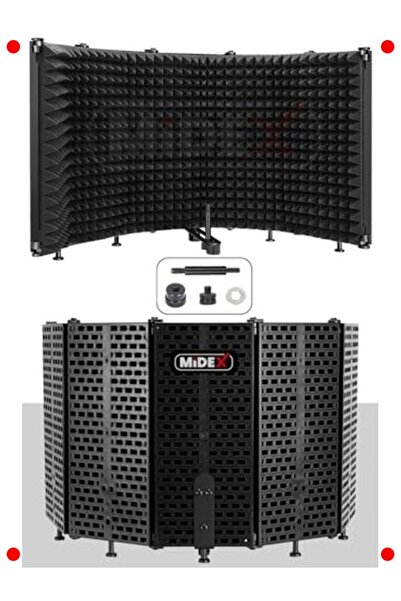 markentegra Mikrofon Ses Yalıtım Paneli 5 Bölümlü Ayaklı