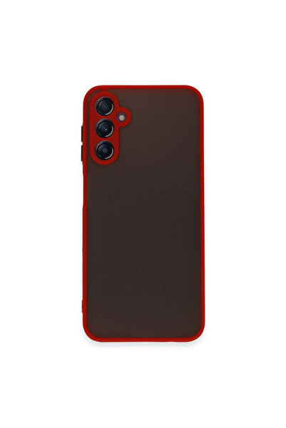 eco port غطاء سيليكون متوافق مع هاتف سامسونج جالاكسي A14 4G - أحمر