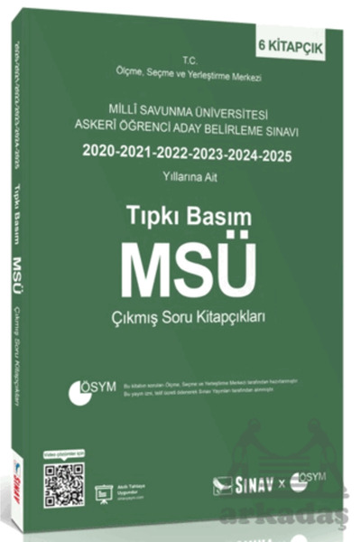 Sınav Yayınları MSÜ Tıpkı Basım Son 6 Yıl Çıkmış Soru Kitapçıkları