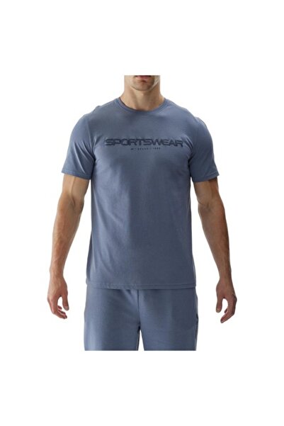 4F Ανδρικό T-Shirt, Casual και Αθλητικό, 100% Βαμβάκι, Μπλε, M INTL