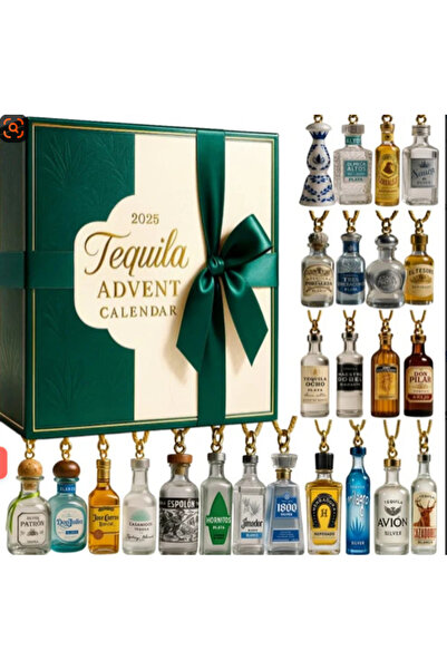 NO BRAND صندوق أعمى للعطلات، زينة شجرة عيد الميلاد، زينة أكريليك - 2025 صندوق أعمى من التكيلا - 26*18*3 سم