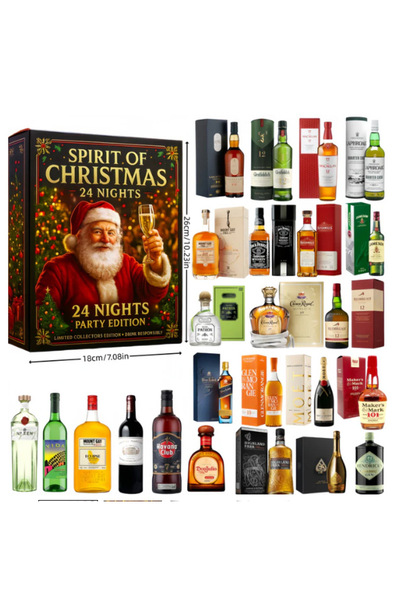 NO BRAND زينة شجرة عيد الميلاد المصنوعة من الأكريليك - صندوق نبيذ قابل للتحصيل بإصدار محدود - 26*18*3 سم