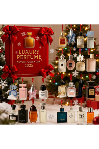 NO BRAND صندوق أعمى ليوم الكريسماس - صندوق أعمى فاخر للعطور - 26 * 18 * 3 سم