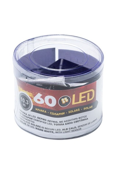 OEM Solar Powered Light System, 60 LED Bulbs with Light Sensor, 10.3 m - Warm White