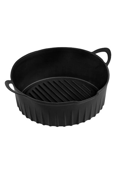 AVA Formă din silicon pentru friteuza cu aer, neagră, Ø20x6,5 cm