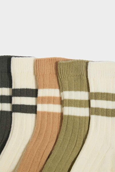 DeFacto Baby Boy Stitch-Free Pack Cotton Long Socks G5355A5Ns