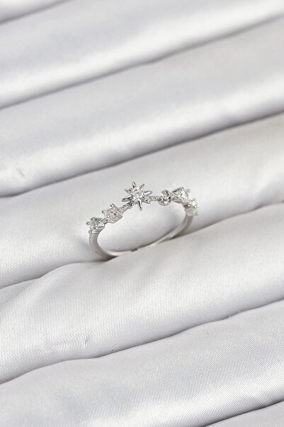 HarmonyAura Brass Silver Color Manifest Women's Ring