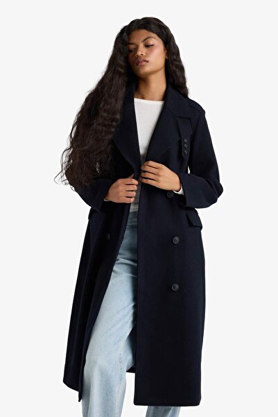 DeFacto Регулярний крій, довгий кашеміровий пальто з ґудзиками F6321AX25WN