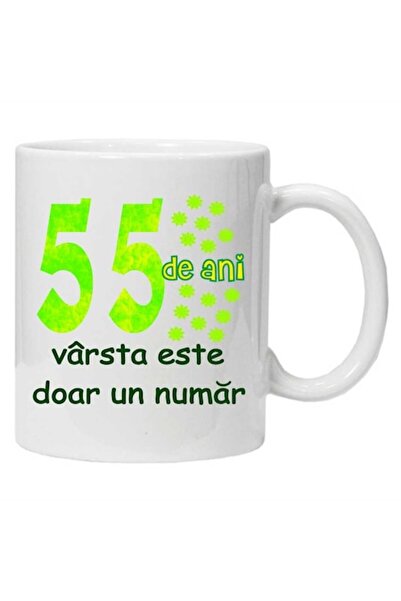 CRD PRINT Personalized ceramic mug '55 years - age is just a number', 330 ml