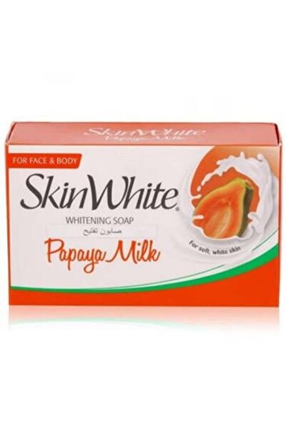 skin white صابون حليب البابايا لتفتيح البشرة وتبييضها من سكين وايت، 90 جم