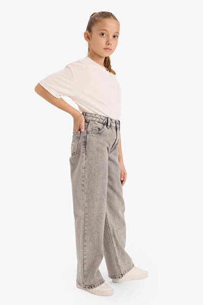 DeFacto Girls' Straight Wide Leg Jeans G4943A825Au