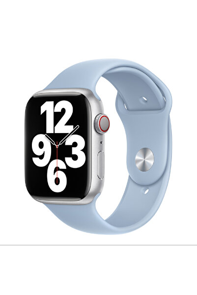 HYPERSOFT حزام من السيليكون ذو اللون الواحد متوافق مع جميع سلاسل Apple Watch ...