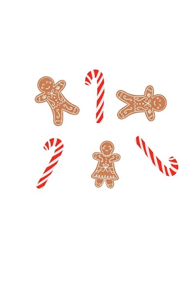 Hootyballoo مبعثر طاولة من خبز الزنجبيل وقصب الحلوى 14 جرامًا