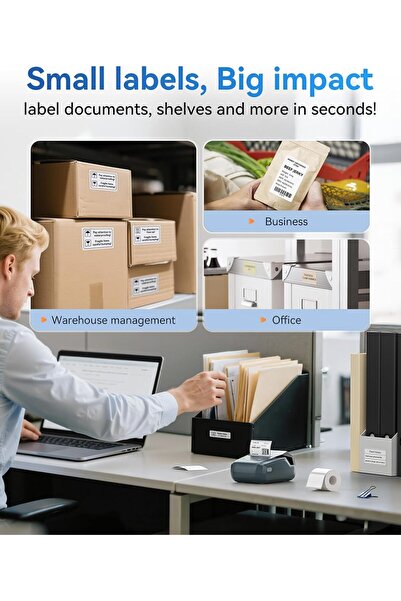 NiiMbot B1 2-Inch Bluetooth Portable Label Maker (with 2 x 1.18" Labels)