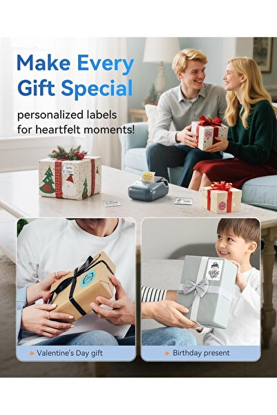 NiiMbot B1 2-Inch Bluetooth Portable Label Maker (with 2 x 1.18" Labels)