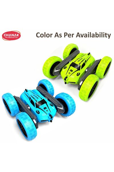 Chanak 360° Rotating RC Stunt Car 4WD double-sided remote car with 2 motors (Color as per Availability)
