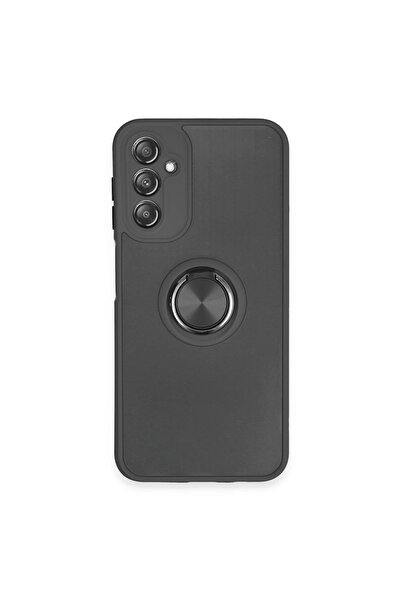 eco port غطاء سيليكون مونتريال لجهاز سامسونج جالاكسي A14 4G مع حلقة - أسود