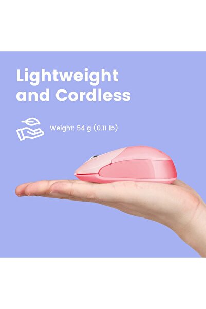 Perixx PERIMICE-802PK Wireless Bluetooth Mouse - Pink