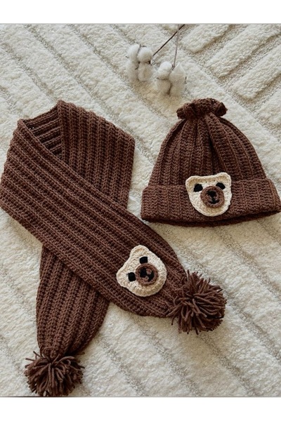 crafted by Nilüfer Handmade Knitted Scarf/ Beanie