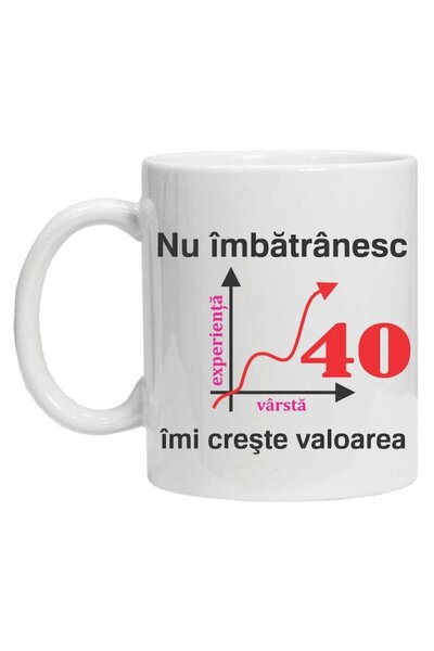 CRD PRINT Personalized ceramic mug "I don't age, my value increases" - 330 ml