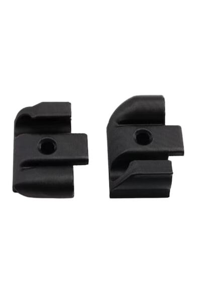 crt Set de 2 capace de capăt pentru șină rulotă, Premium Caravan, 3,4 cm, Negru