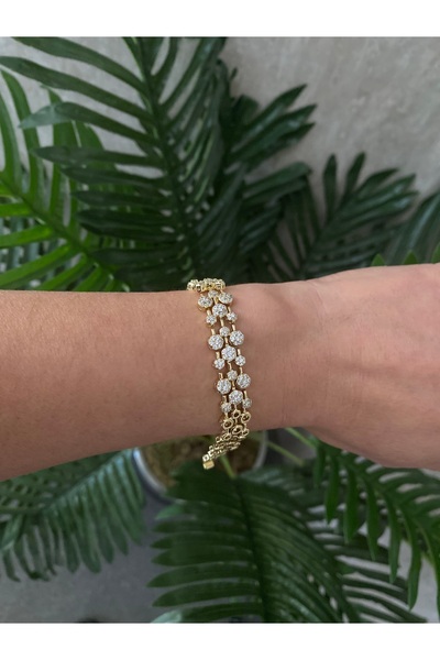 Byoz store سوار من سلسلة شوبينغ مرصع بحجر الزركون