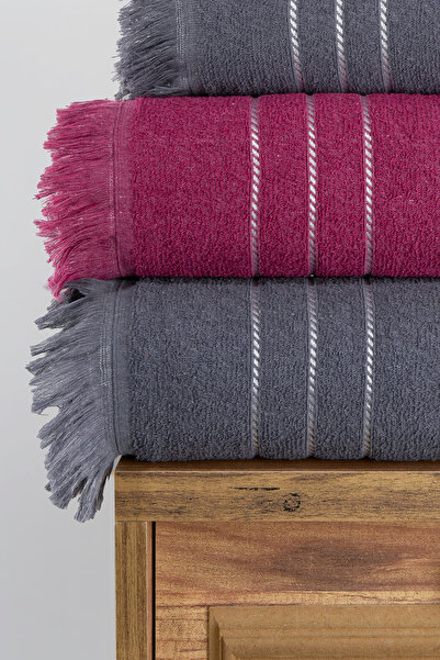 Comfort Home 4-Piece Cotton Bath Towel Set Turkish Bath Set, Hand, Face, Head and Body, 2 Pieces 40X80Cm + 2 Pieces 70X140Cm