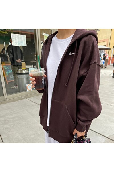 Nike Спортно облекло Phoenix Fleece Oversize Kesim Kadın Sweatshrit