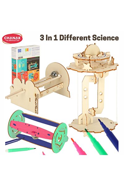 Chanak 3-in-1 Mechanical Engineering Kit for Kids | STEM DIY Building Set