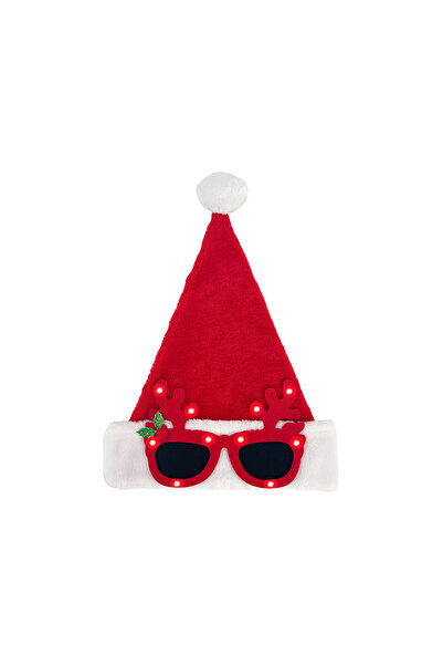 Christmas Magic قبعة سانتا مع نظارات LED 30 × 43 سم