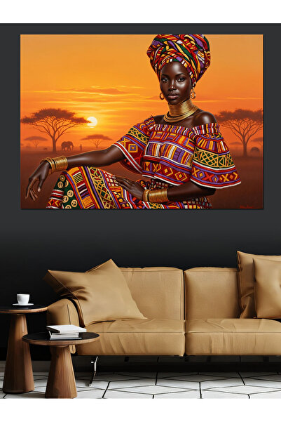 KanvasSepeti Pictură în ulei de înaltă calitate africană texturat Canvas Canv...