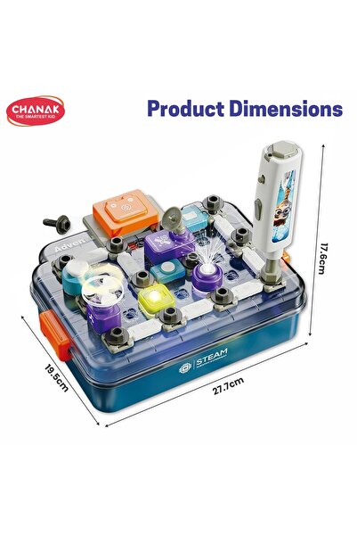 Chanak Scientific Circuits DIY STEAM Kit – 46+ Experiments Science Toy with Lights, Sound & Fan for Kids 3+