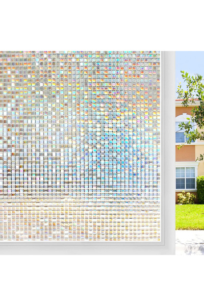 MaffStuff Folie Geam Mozaic Holografic, Intimitate și Protecție Solară 60x200 cm