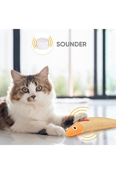 NO BRAND Cat toys, anti bite toys with bells, plush cartoon cat teething interactive toys