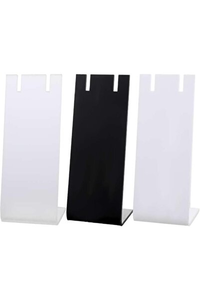 Slasa حامل عرض أقراط على شكل حرف L من الأكريليك، مكون من 3 قطع (4.4 × 8.5 سم)...