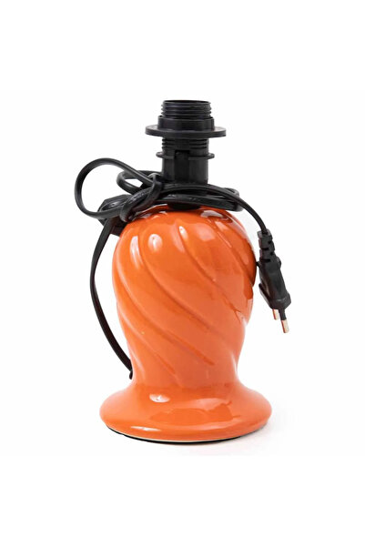 Ceramic Table Lamp- Orange, Base Table Lamp With Shade (EL-20594-P)